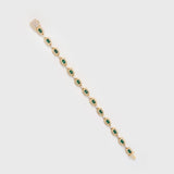 Green Gemstone Bracelet (Gold) - 7mm