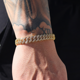 Iced Cuban Chain + Bracelet (Gold) - 10mm