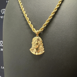 Solid Gold Jesus Pendant