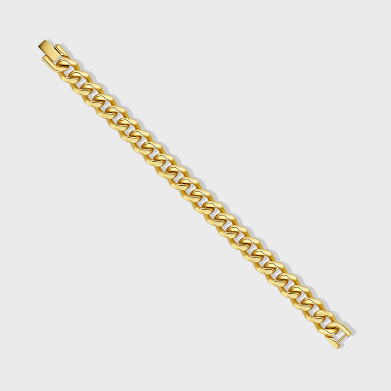 Cuban Link Bracelet (Gold) - 12mm