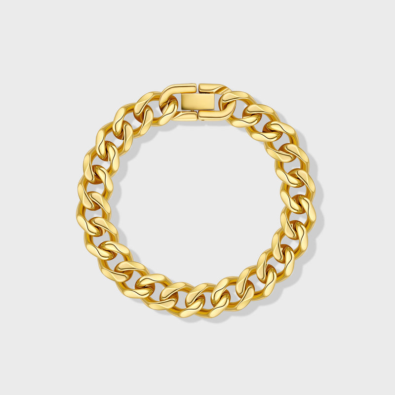 Cuban Link Bracelet (Gold) - 12mm