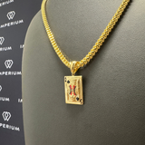 Solid Gold King Of Spades Pendant