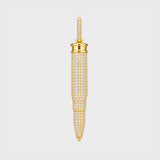 Iced Bullet Pendant (Gold)