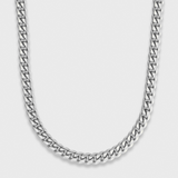 Cuban Link Chain + Bracelet (Silver) - 5mm