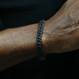 Iced Cuban Bracelet (Black) - 10mm