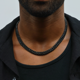Iced Cuban Chain (Black) - 10mm