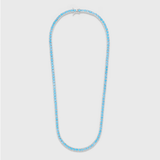 Blue Diamonds Tennis Chain (Silver) - 4mm