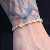 Clover Tennis Bracelet (Gold) - 4mm