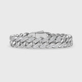 Iced Cuban Bracelet (Silver) - 12mm