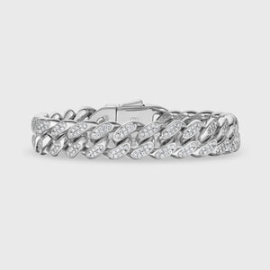 Iced Cuban Bracelet (Silver) - 12mm