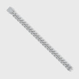 Iced Cuban Bracelet (Silver) - 12mm