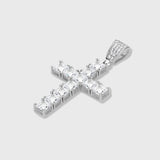 Cross Pendant - Princess Diamond Cut (Silver)