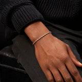 Oval Bead Bracelet (Silver) - 2.5mm