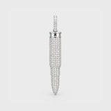 Iced Bullet Pendant (Silver)