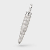 Iced Bullet Pendant (Silver)