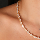 Women's Honeycomb Tennis Chain (Gold) - 6.5mm