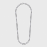 Women's Clustered Tennis Chain (Silver) - 8mm
