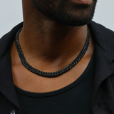 Iced Cuban Chain (Black) - 10mm