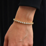 Women's Micro Clustered Tennis Bracelet (Gold) - 5mm