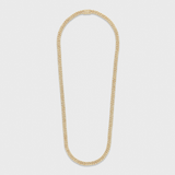 Women's Iced Micro Prong Cuban Chain (Gold) - 6mm
