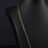 Solid Gold Italian Curb Link Chain - 3mm