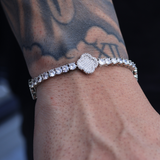 Clover Tennis Bracelet (Silver) - 4mm