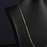 Solid Gold Figaro Chain - 2.5mm