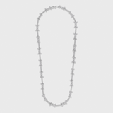 Iced Barbed Wire Chain (Silver) - 6mm
