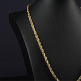 Solid Gold Rope Chain - 5mm
