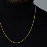 Round Box Chain (Gold) - 3mm