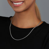 Women's Round Box Chain (Silver) - 3mm