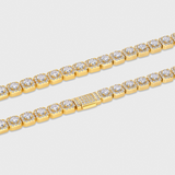 Clustered Tennis Chain (Gold) - 8mm