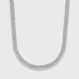 Iced Micro Prong Cuban Chain + Bracelet (Silver) - 5mm