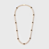 Women's Black Clover Tennis Chain (Gold) - 4mm