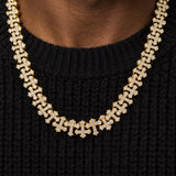 Iced Cross Chain (Gold) - 12mm