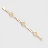 Clover Tennis Bracelet (Gold) - 4mm