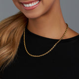 Women's Rope Chain (Gold) - 4mm