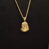 Solid Gold Small Jesus Pendant