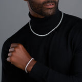 Tennis Chain + Bracelet (Silver) - 5mm