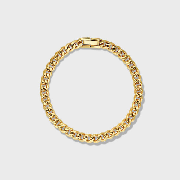 Women's Cuban Link Bracelet (Gold) - 5mm