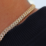 Iced Micro Prong Cuban Chain (Gold) - 6mm