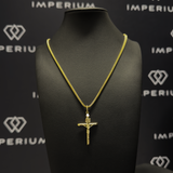 Solid Gold Jesus Cross Pendant