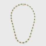 Green Gemstone Chain (Gold) - 7mm