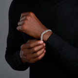 Iced Cuban Bracelet (Silver) - 8mm