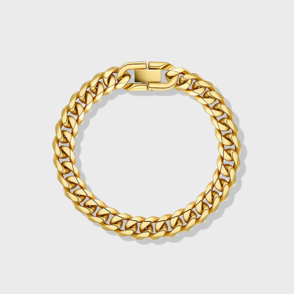 Cuban Link Bracelet (Gold) - 10mm