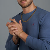 Cuban Link Chain + Bracelet (Gold) - 5mm