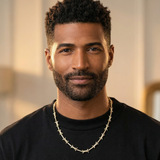 Iced Barbed Wire Chain (Gold) - 6mm