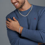 Iced Cuban Chain + Bracelet (Silver) - 8mm