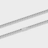 Iced Cuban Chain + Bracelet (Silver) - 10mm