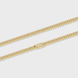 Women's Iced Cuban Chain (Gold) - 8mm